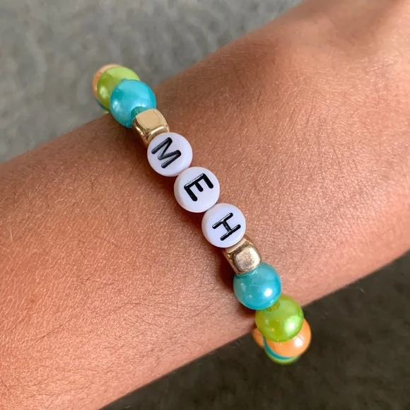 Colored Pearl Bead MEH Bracelet - Picture 1 of 2